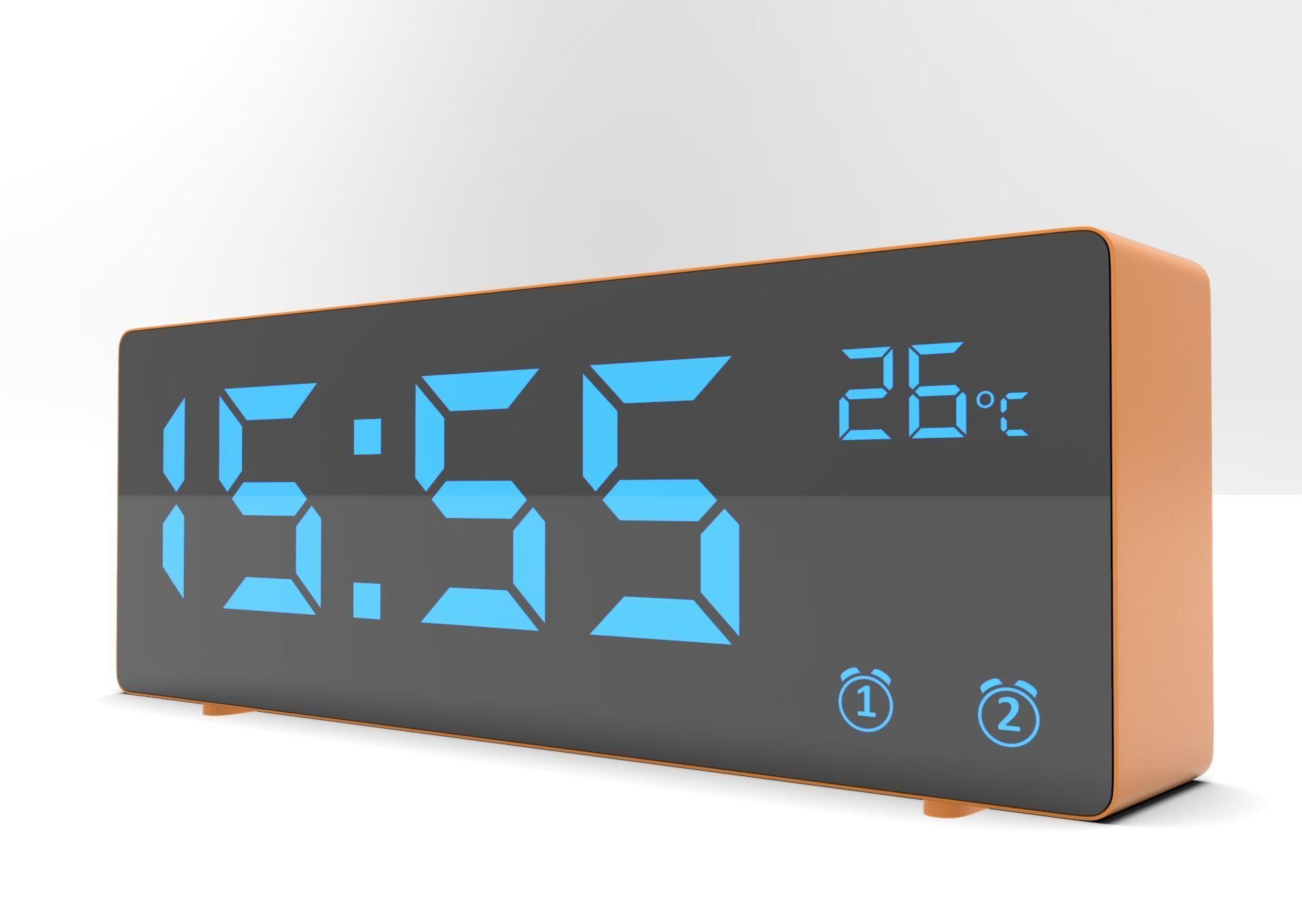 CLOCK ORANGE BLUE Low-poly 3D model_2