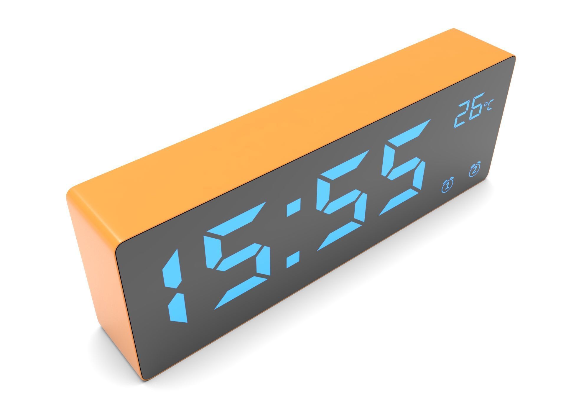 CLOCK ORANGE BLUE Low-poly 3D model_8
