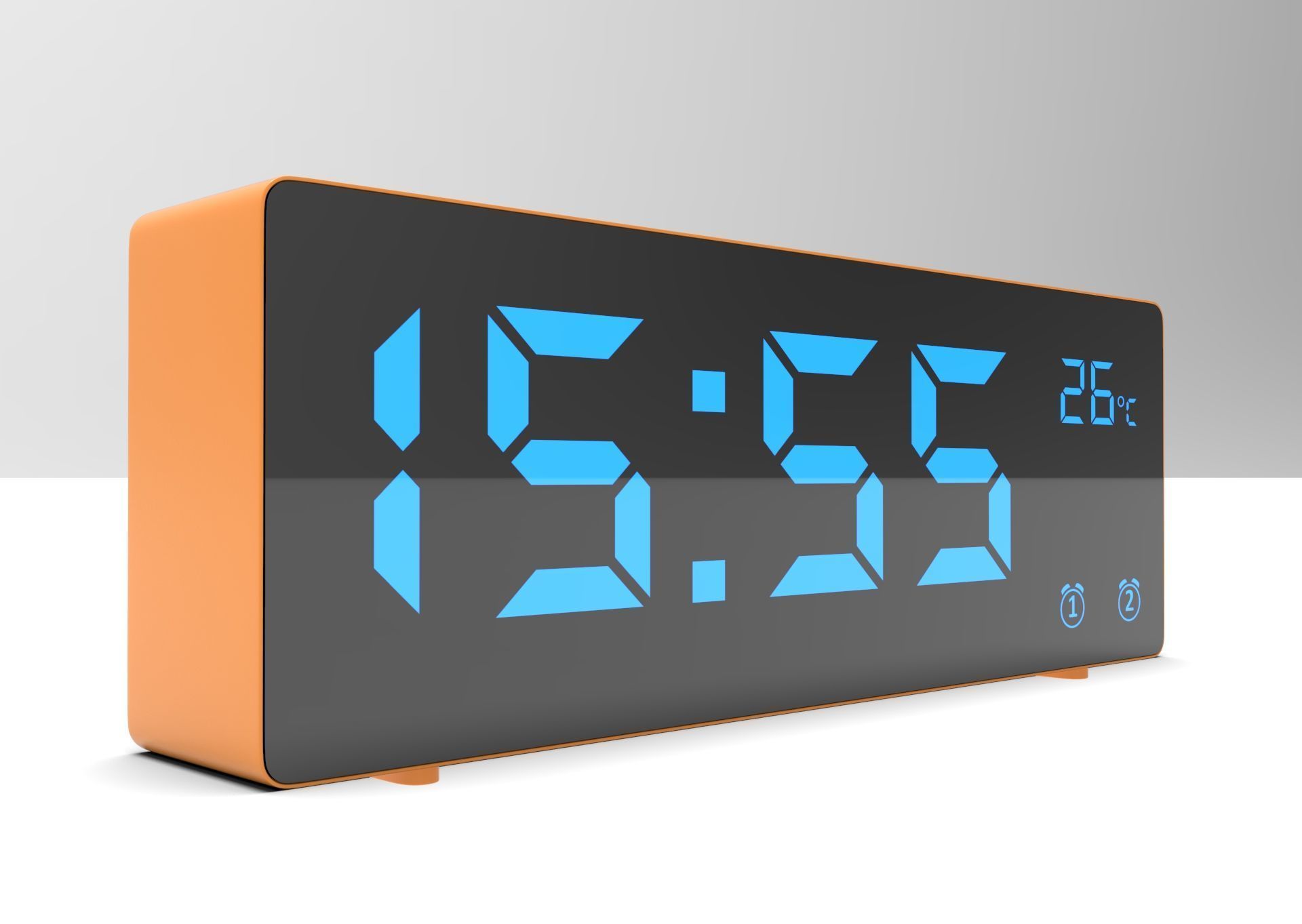 CLOCK ORANGE BLUE Low-poly 3D model_3