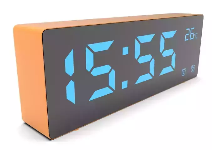 CLOCK ORANGE BLUE