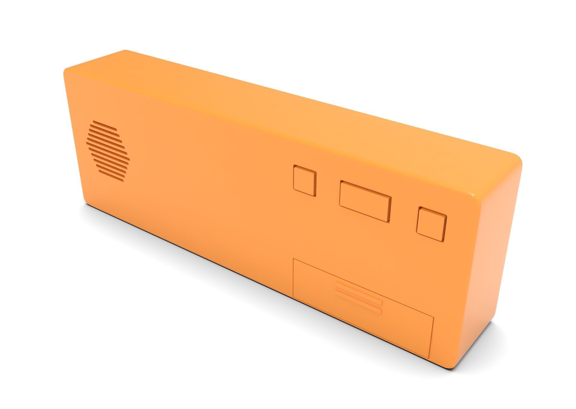 CLOCK ORANGE WHITE Low-poly 3D model_7