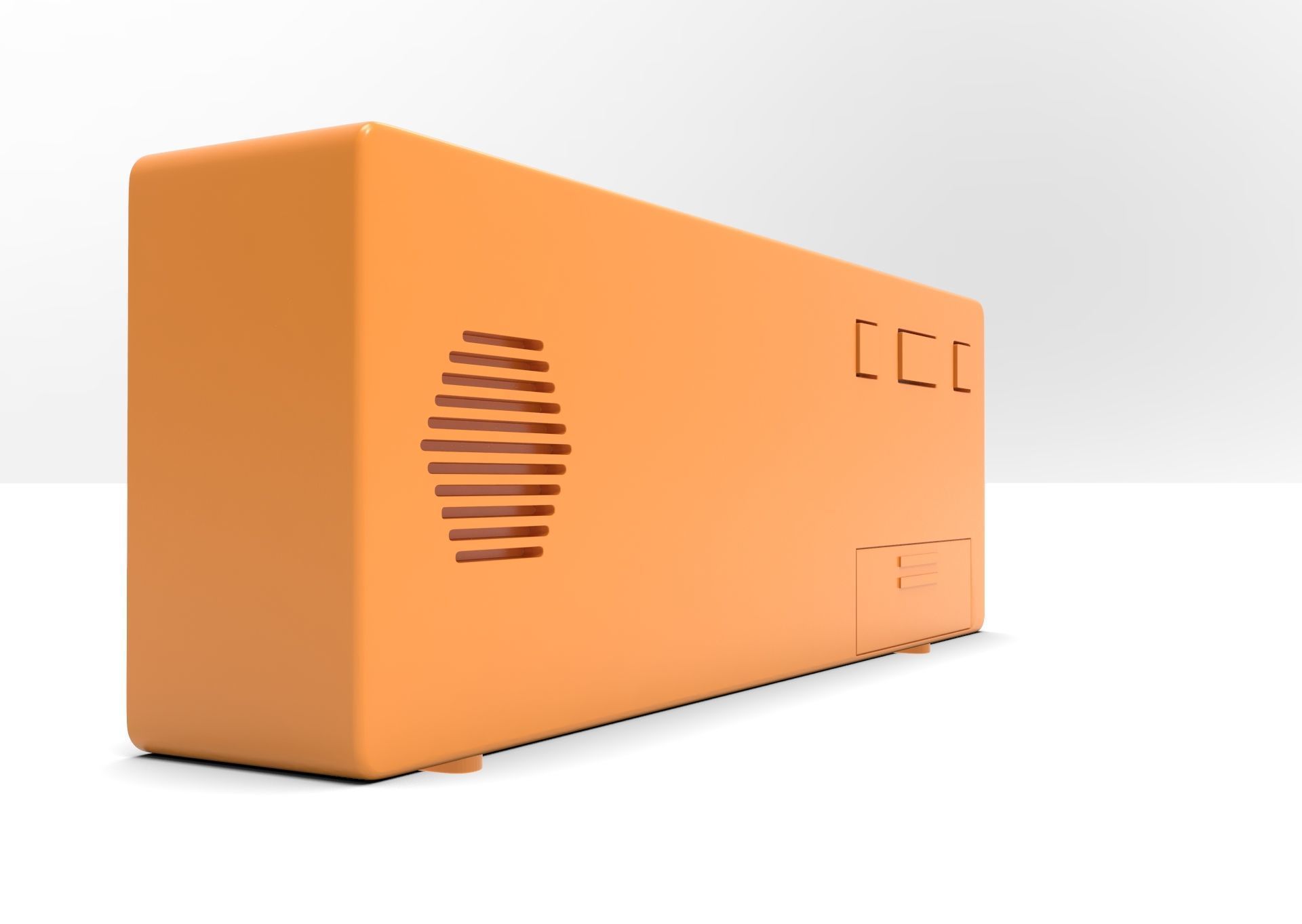 CLOCK ORANGE WHITE Low-poly 3D model_5