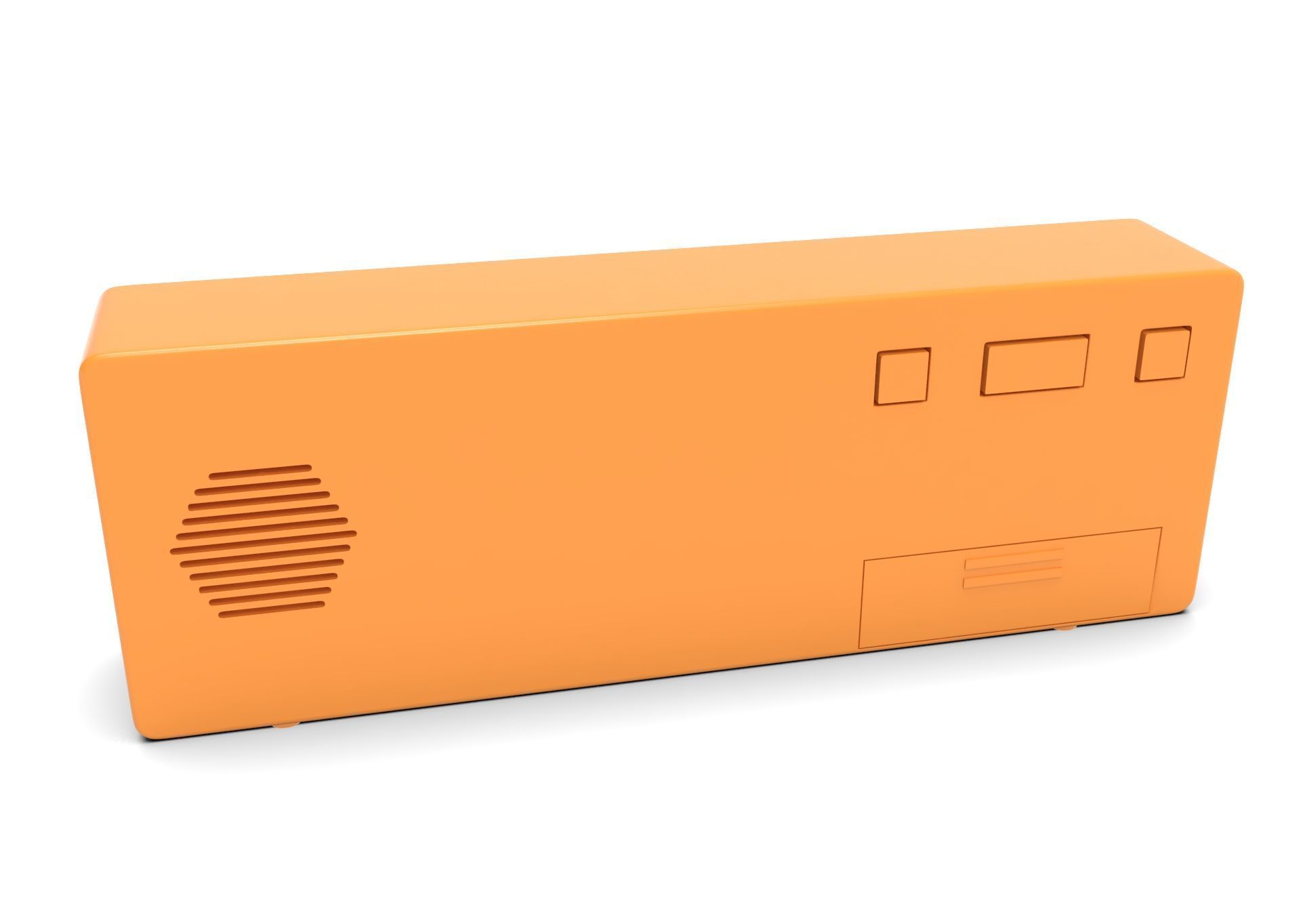 CLOCK ORANGE WHITE Low-poly 3D model_6