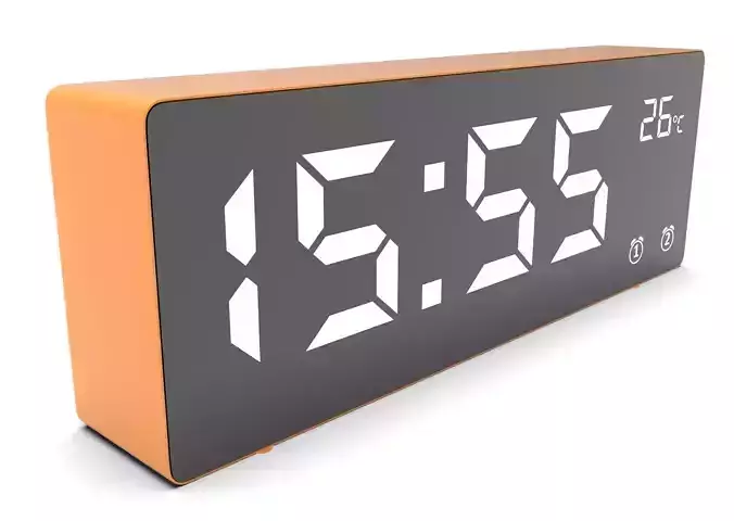 CLOCK ORANGE WHITE
