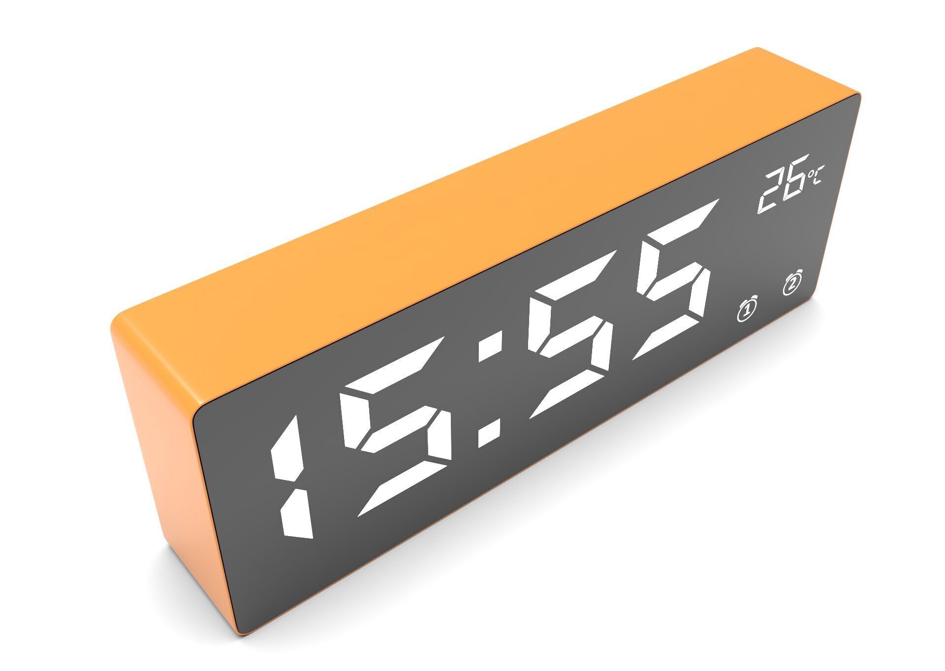 CLOCK ORANGE WHITE Low-poly 3D model_8