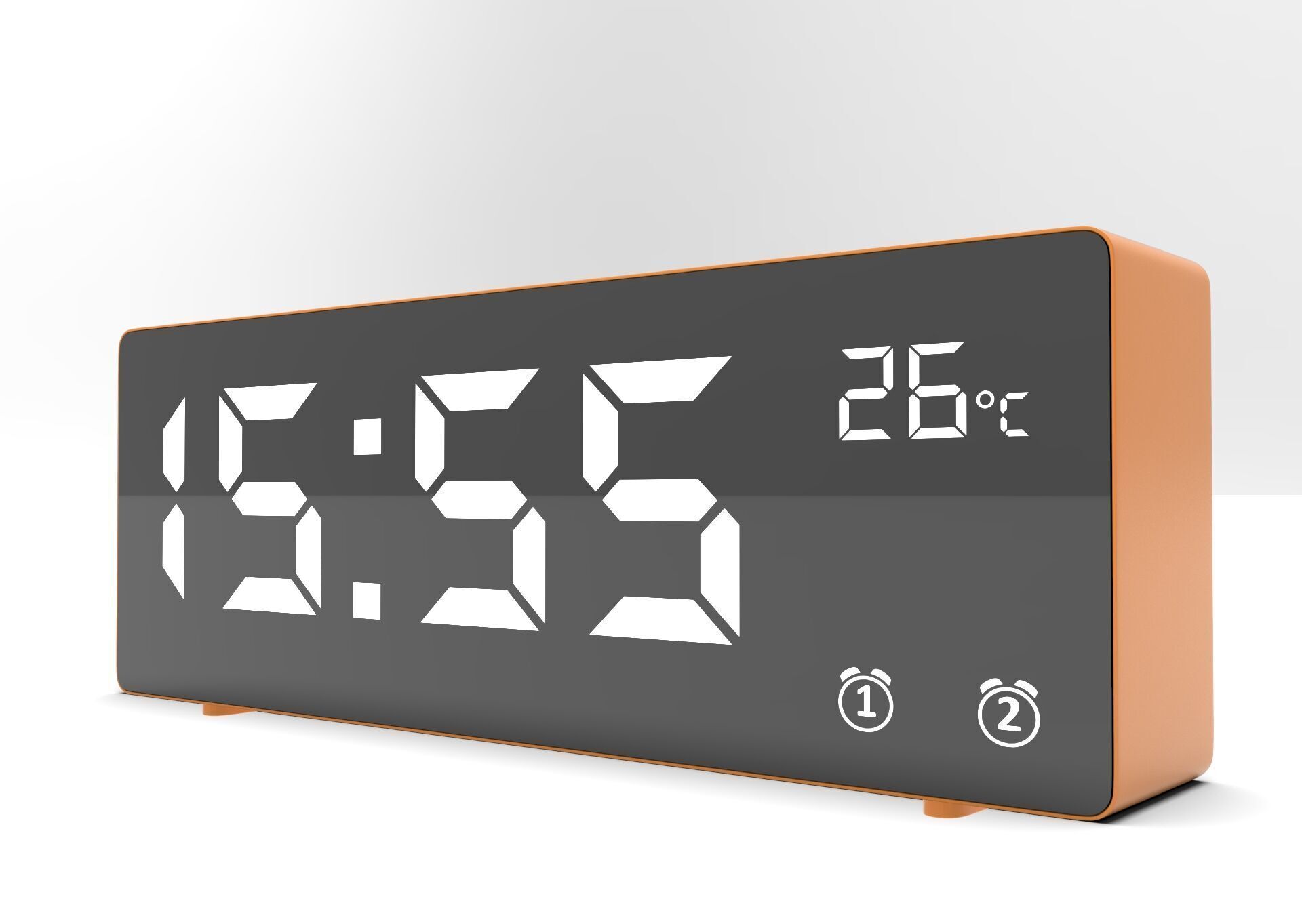 CLOCK ORANGE WHITE Low-poly 3D model_2
