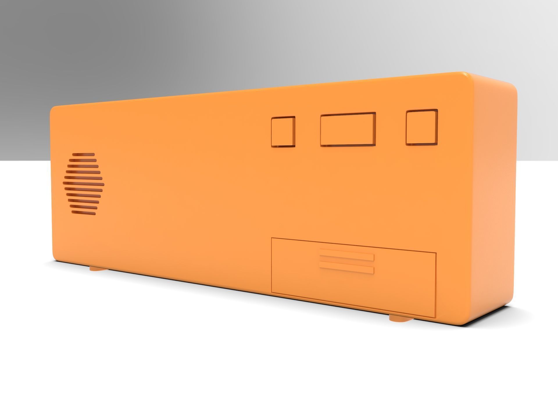 CLOCK ORANGE WHITE Low-poly 3D model_4