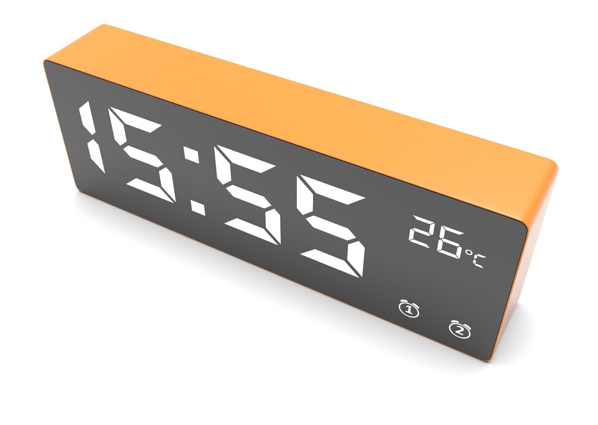 CLOCK ORANGE WHITE Low-poly 3D model_9