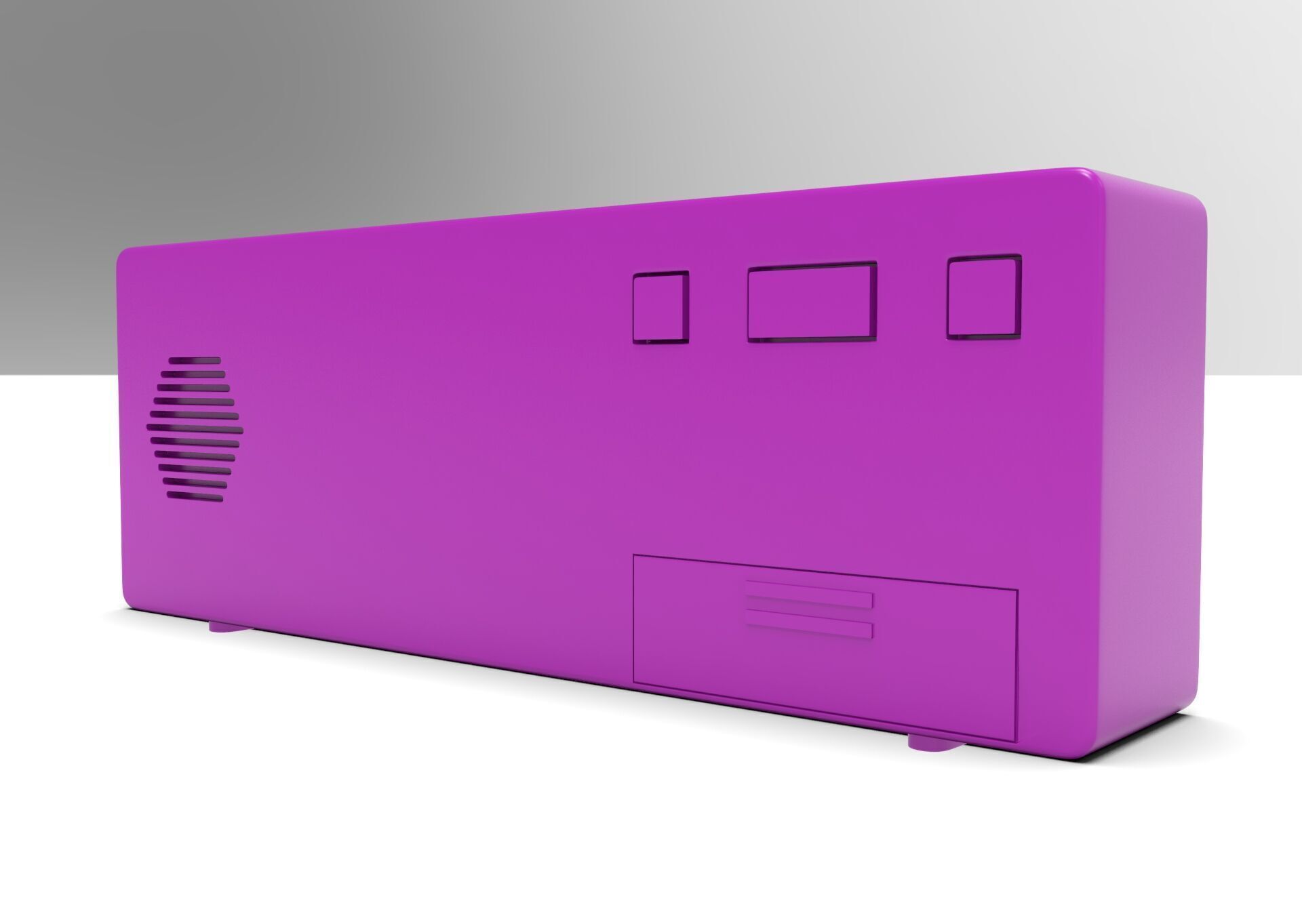 CLOCK PURPLE BLUE Low-poly 3D model_4