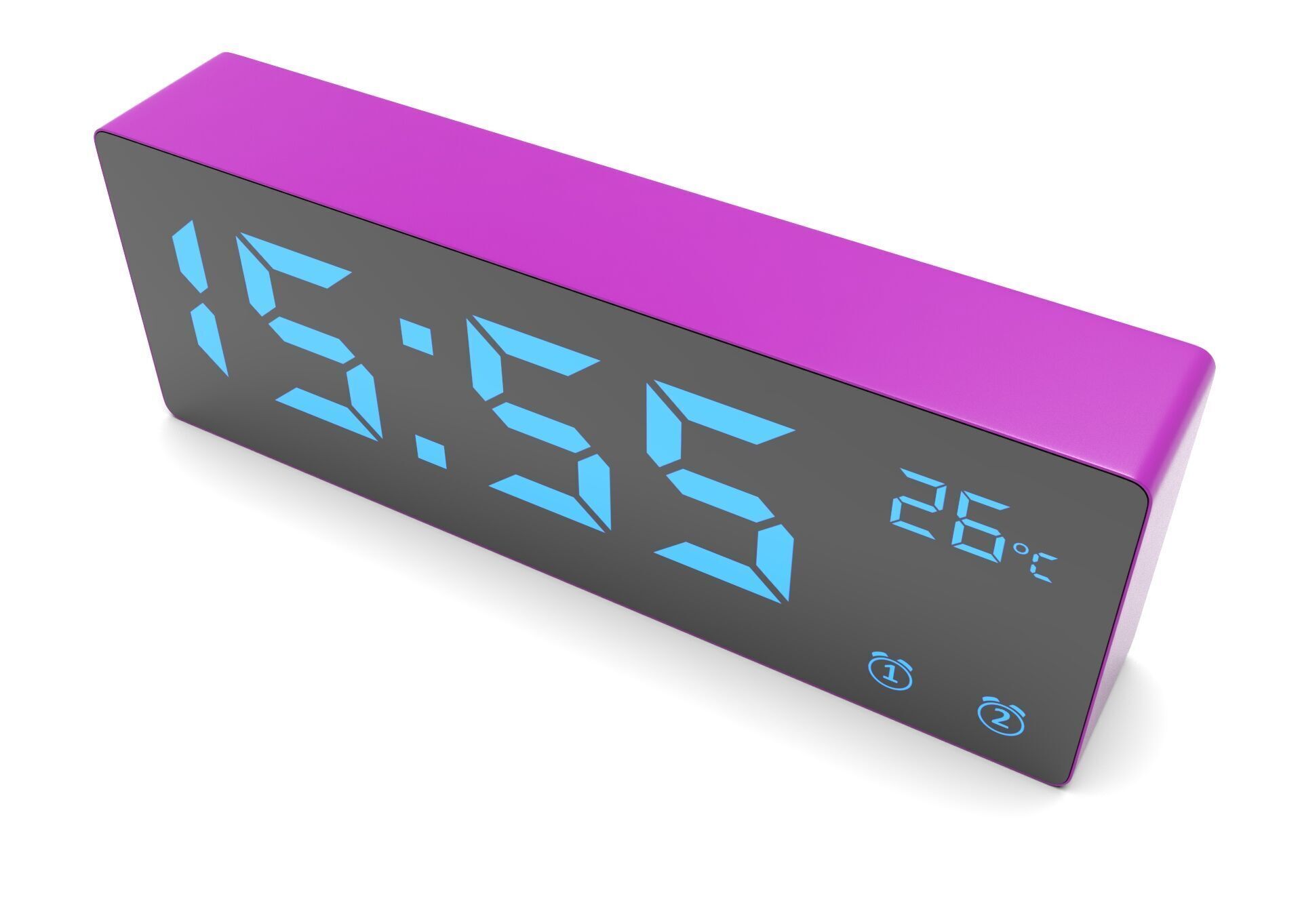 CLOCK PURPLE BLUE Low-poly 3D model_9