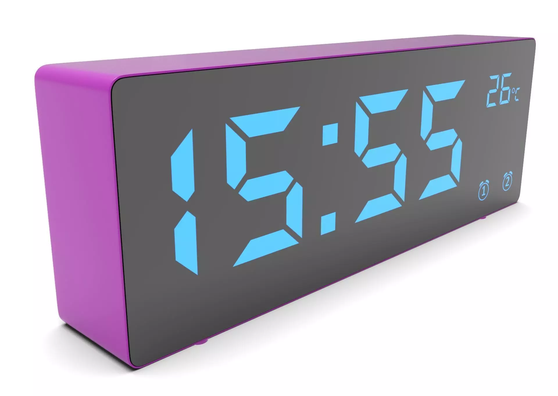 CLOCK PURPLE BLUE Low-poly 3D model_0