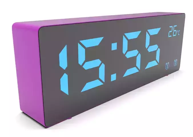 CLOCK PURPLE BLUE