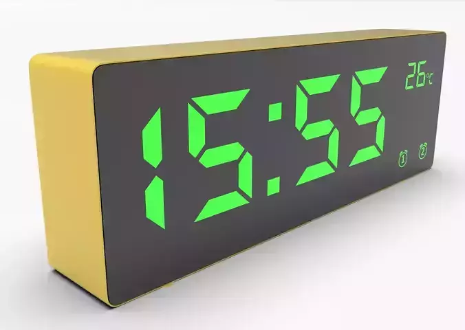 CLOCK YELLOW GREEN