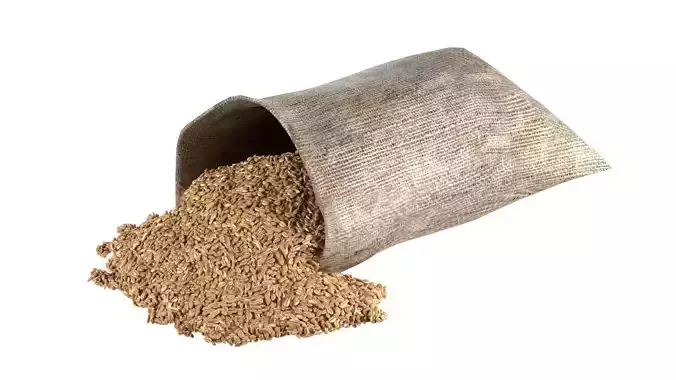 Wheat sack  Low-poly 3D model