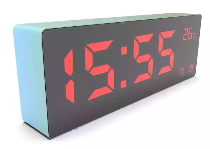 CLOCK BLUEGREEN RED
