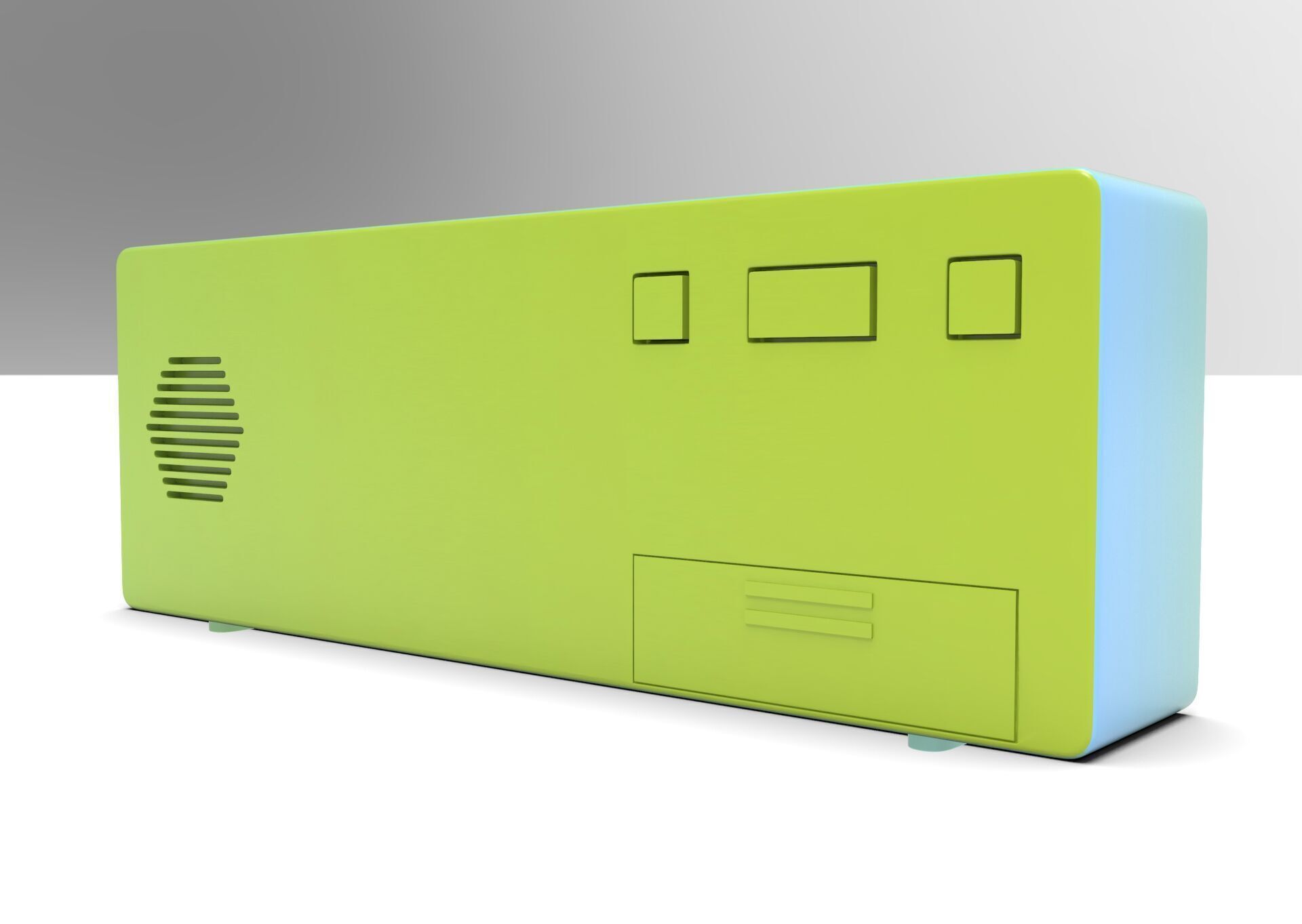 CLOCK BLUEGREEN GREEN Low-poly 3D model_4