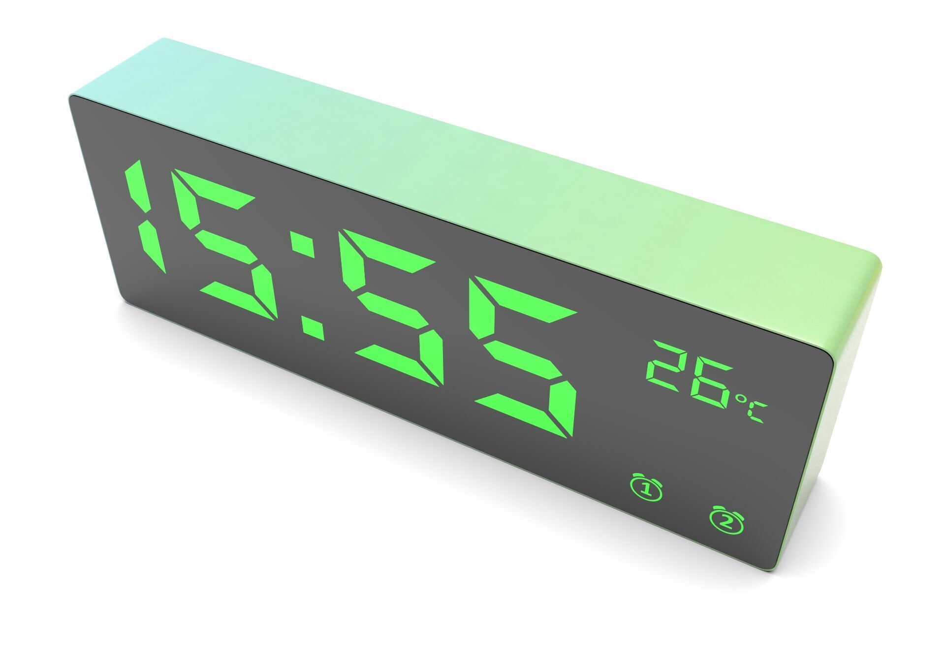 CLOCK BLUEGREEN GREEN Low-poly 3D model_9