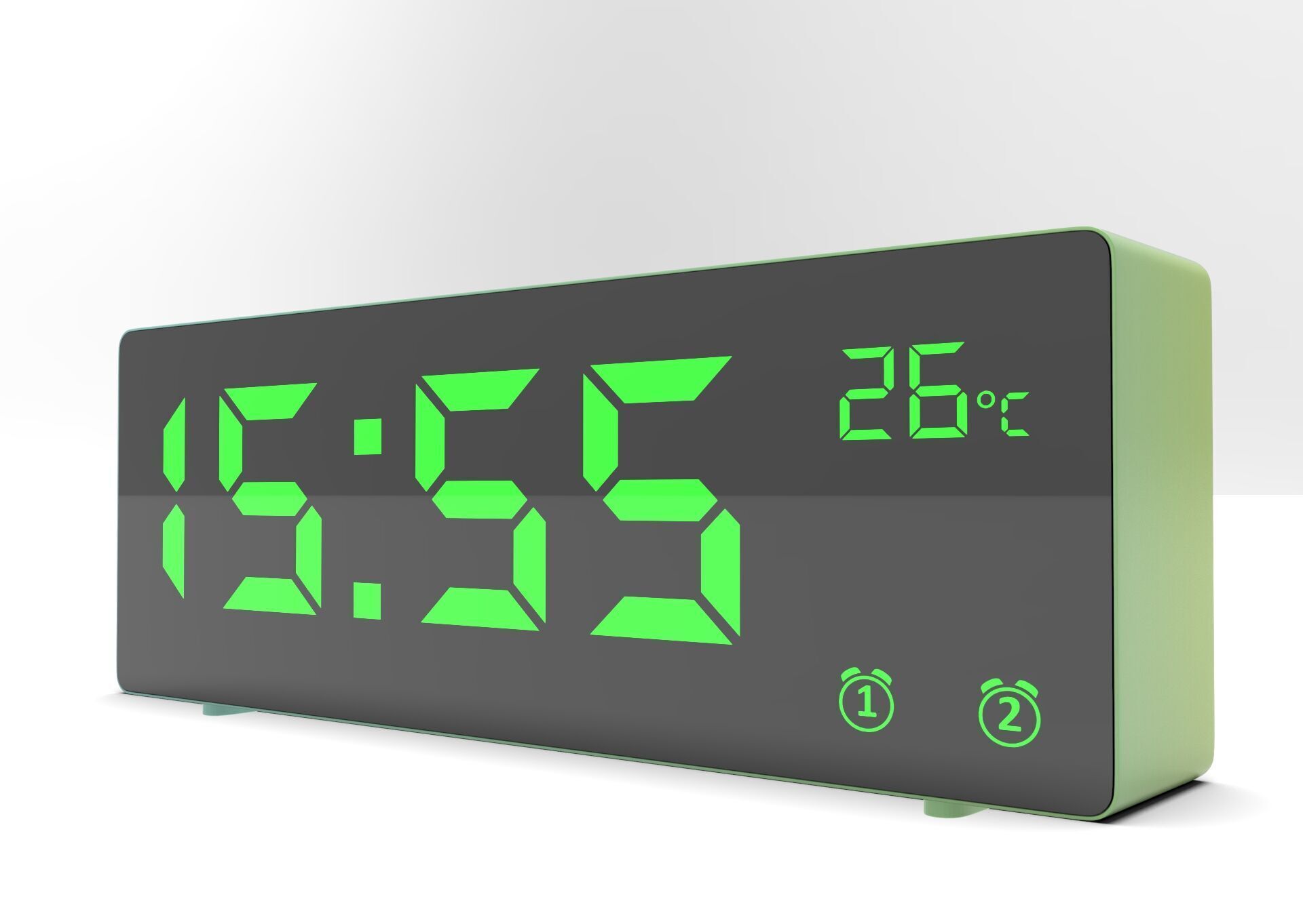 CLOCK BLUEGREEN GREEN Low-poly 3D model_2