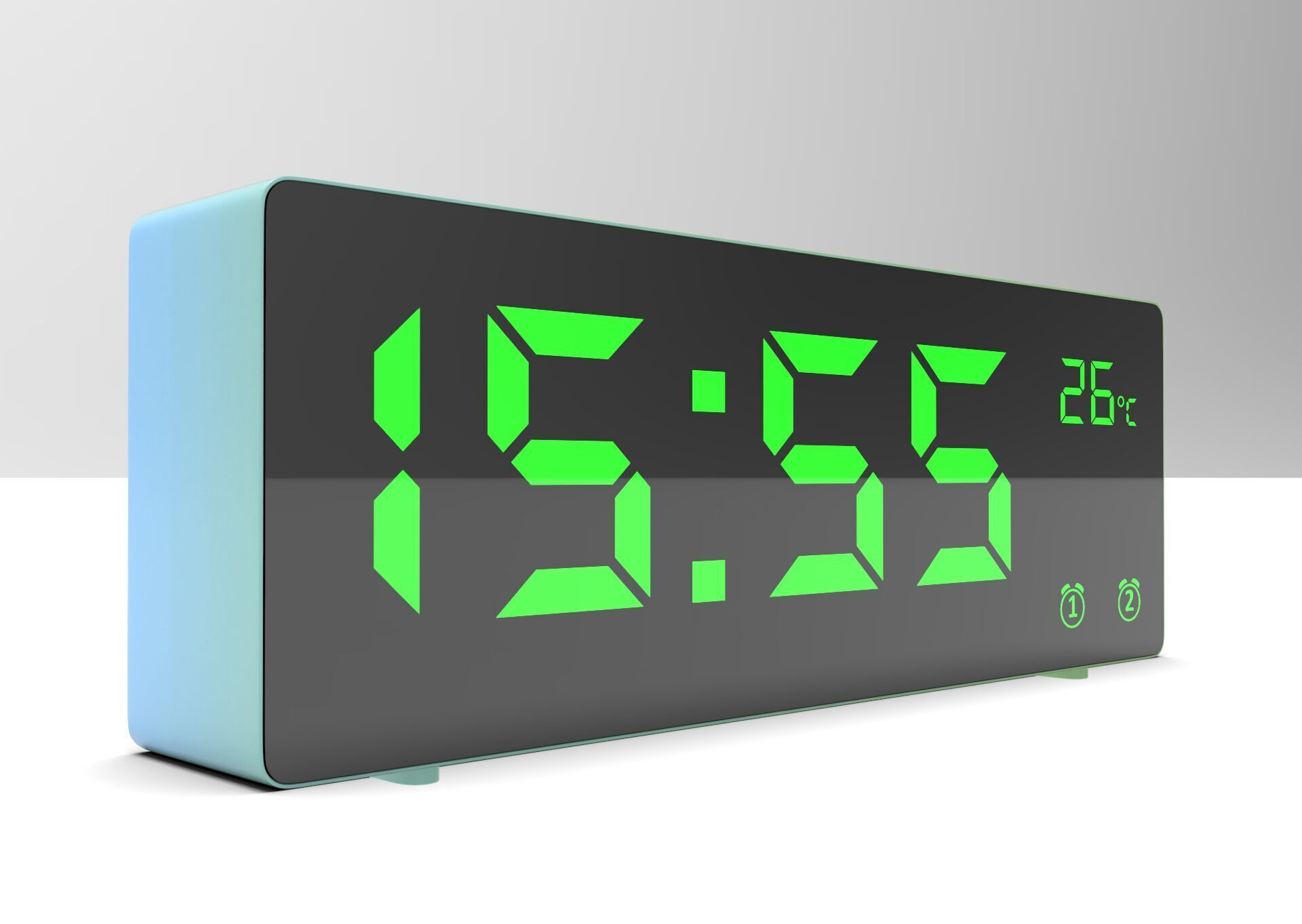 CLOCK BLUEGREEN GREEN Low-poly 3D model_3