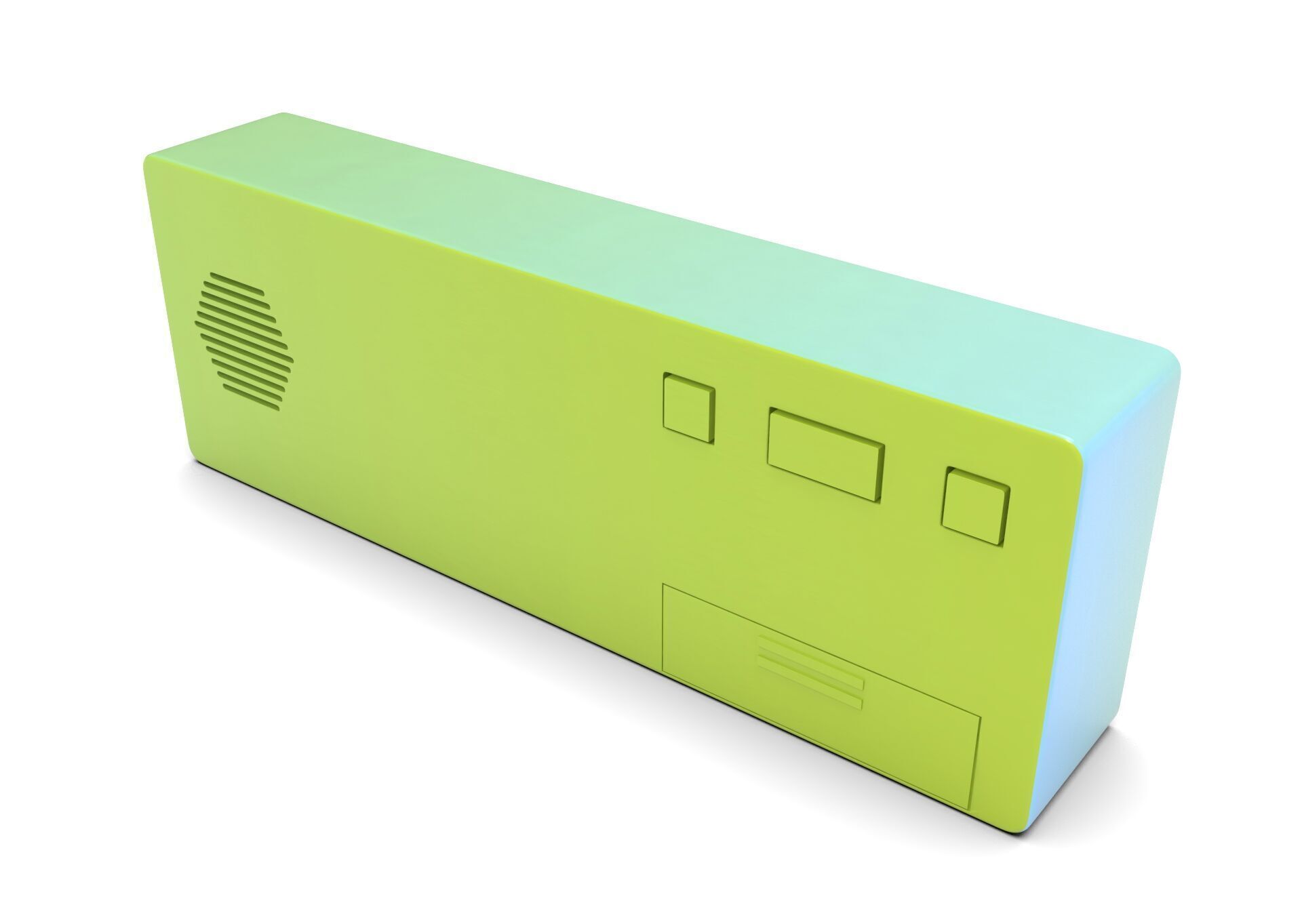 CLOCK BLUEGREEN GREEN Low-poly 3D model_7