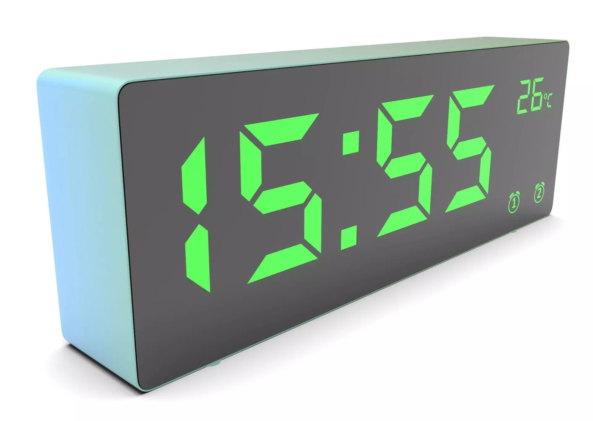 CLOCK BLUEGREEN GREEN Low-poly 3D model_0