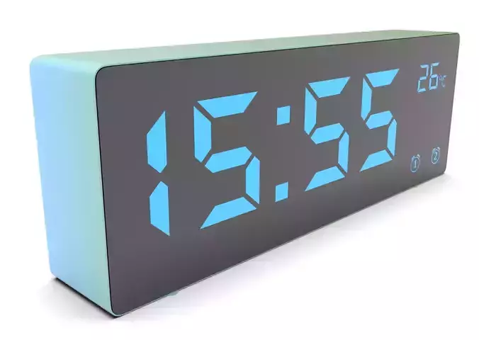 CLOCK BLUEGREEN BLUE