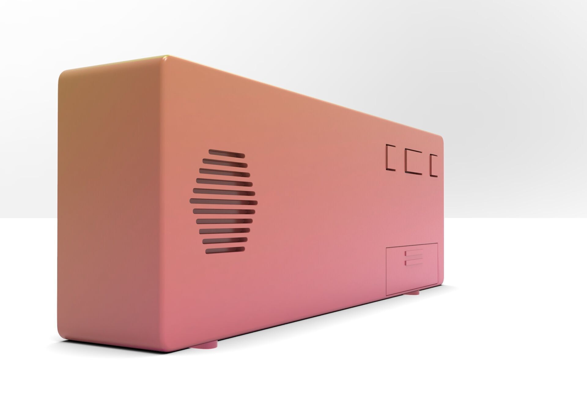 CLOCK PINKYELLOW GREEN Low-poly 3D model_5