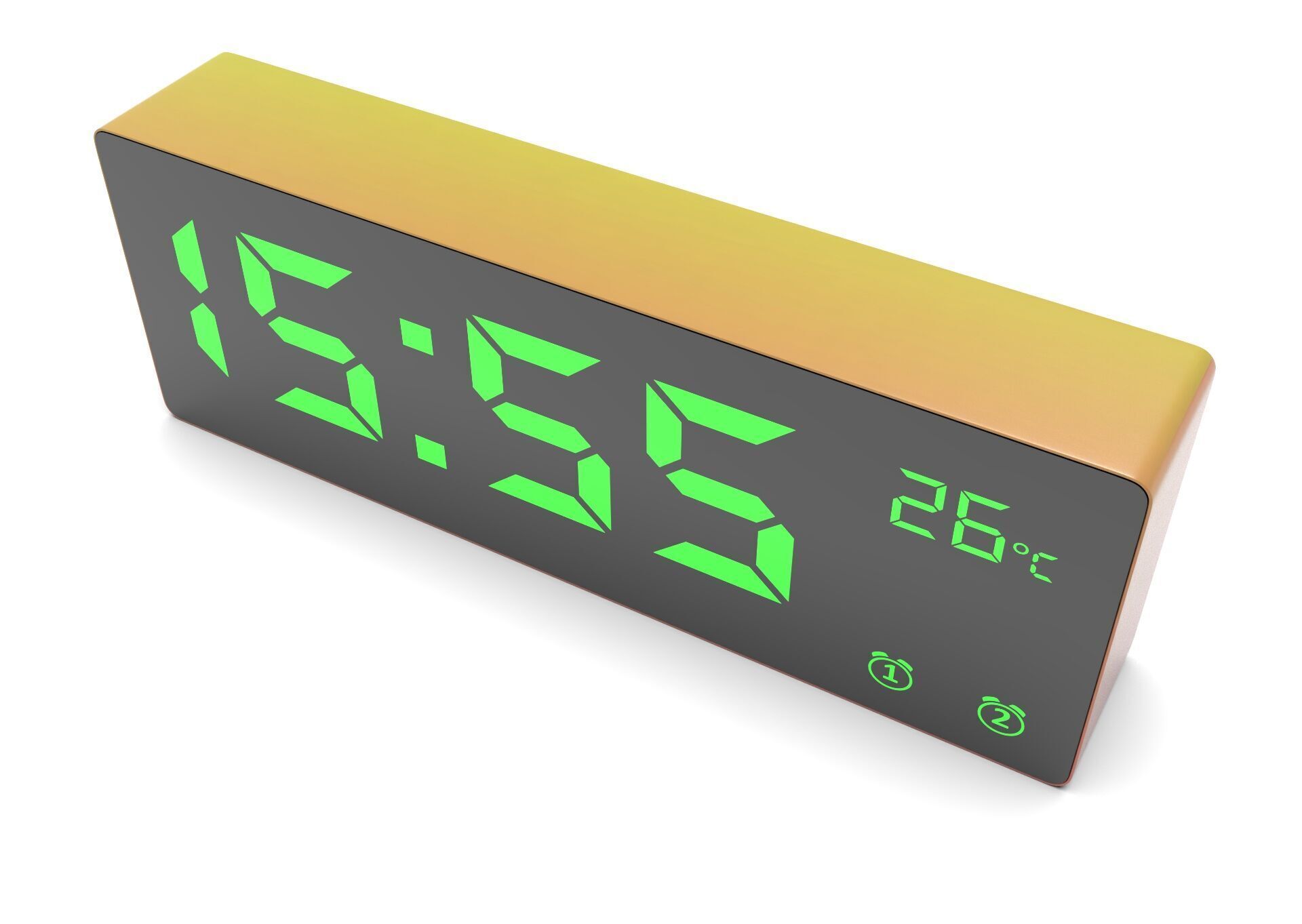 CLOCK PINKYELLOW GREEN Low-poly 3D model_9