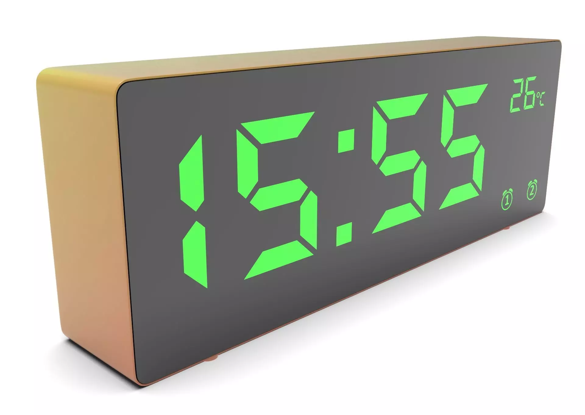 CLOCK PINKYELLOW GREEN Low-poly 3D model_0