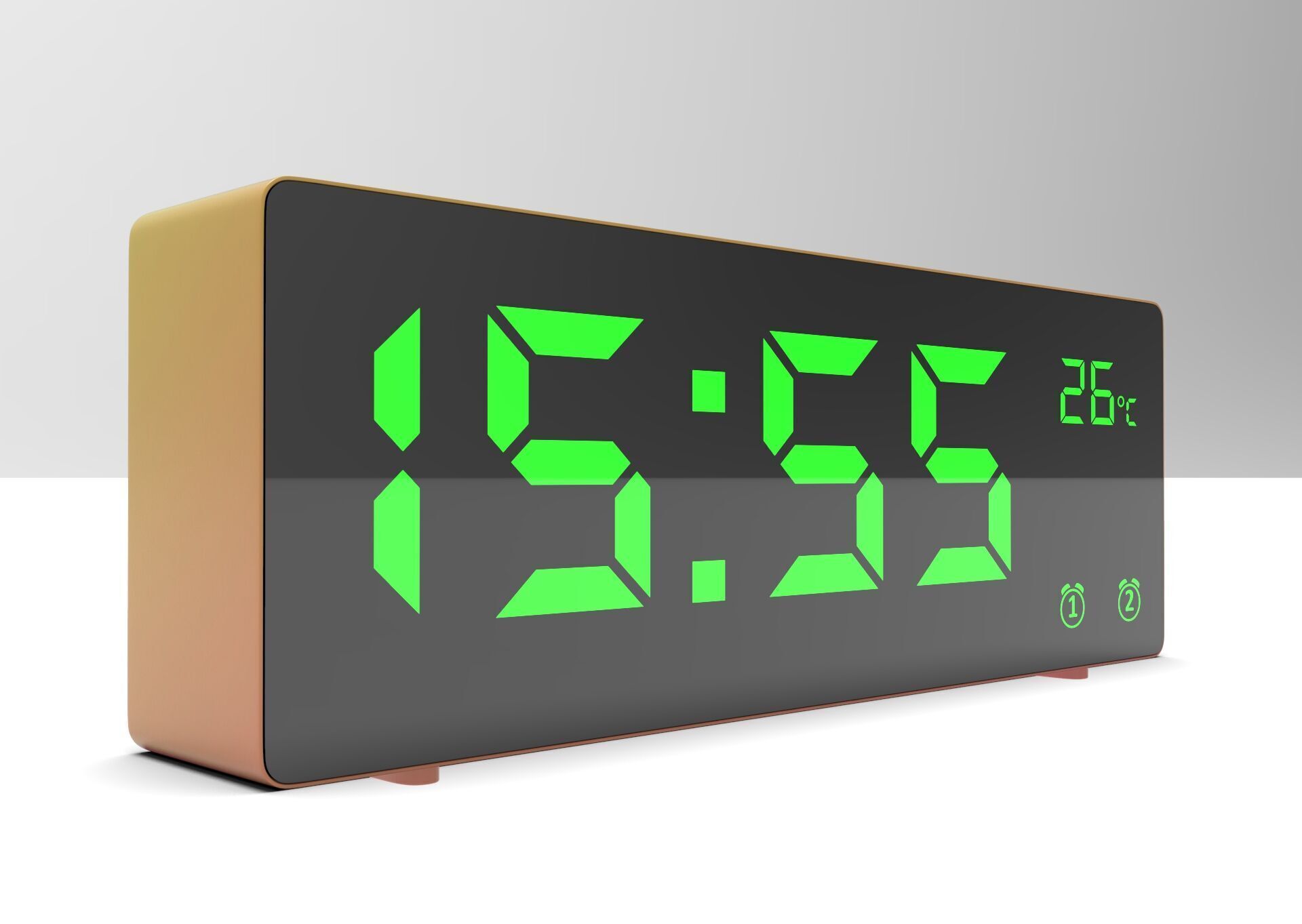 CLOCK PINKYELLOW GREEN Low-poly 3D model_3