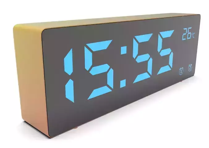 CLOCK PINKYELLOW BLUE