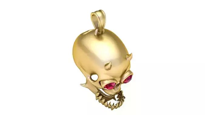 Skull Pendant 3D printable model      