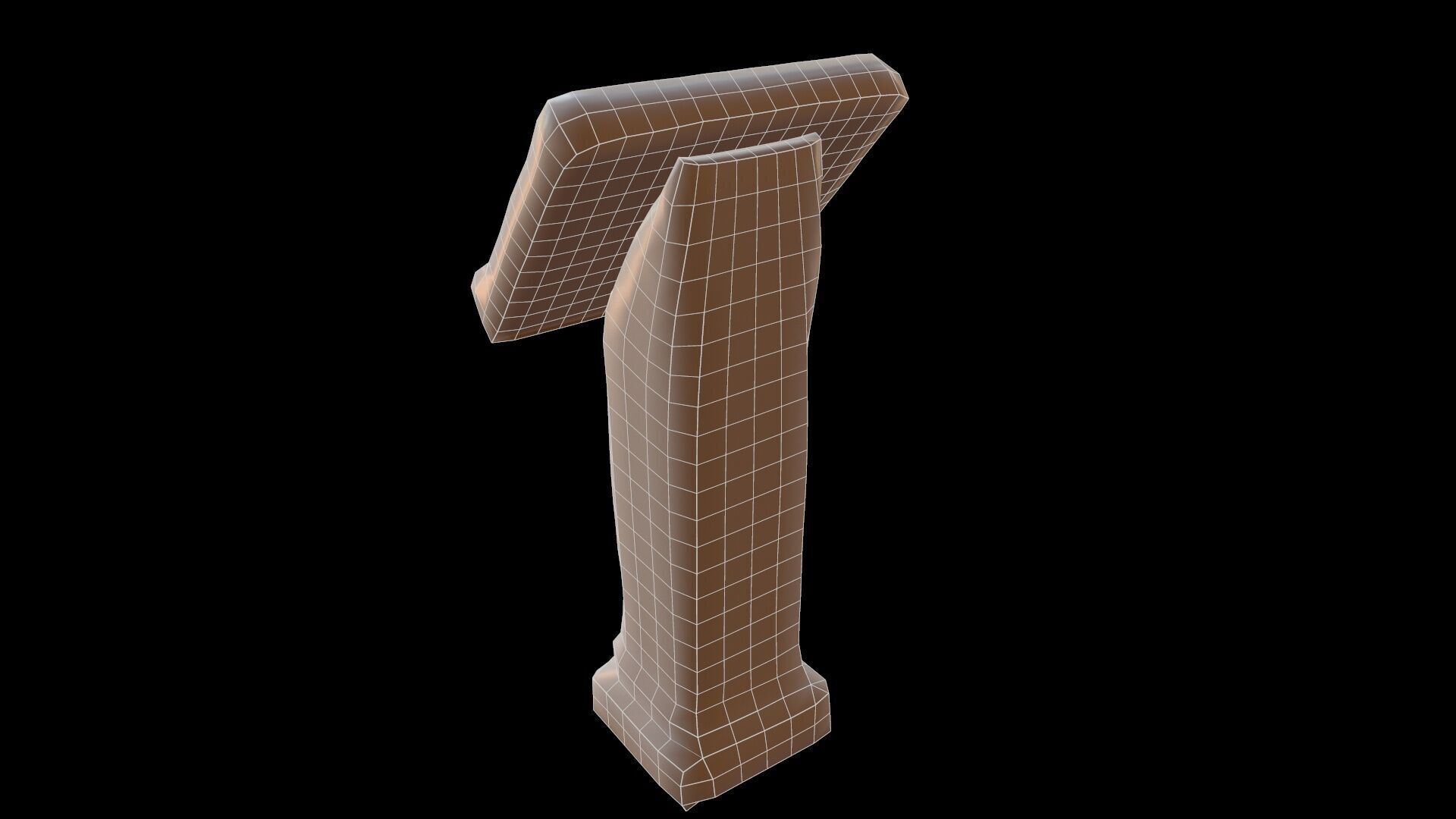 Writing Desk Medieval Low-poly 3D model_13