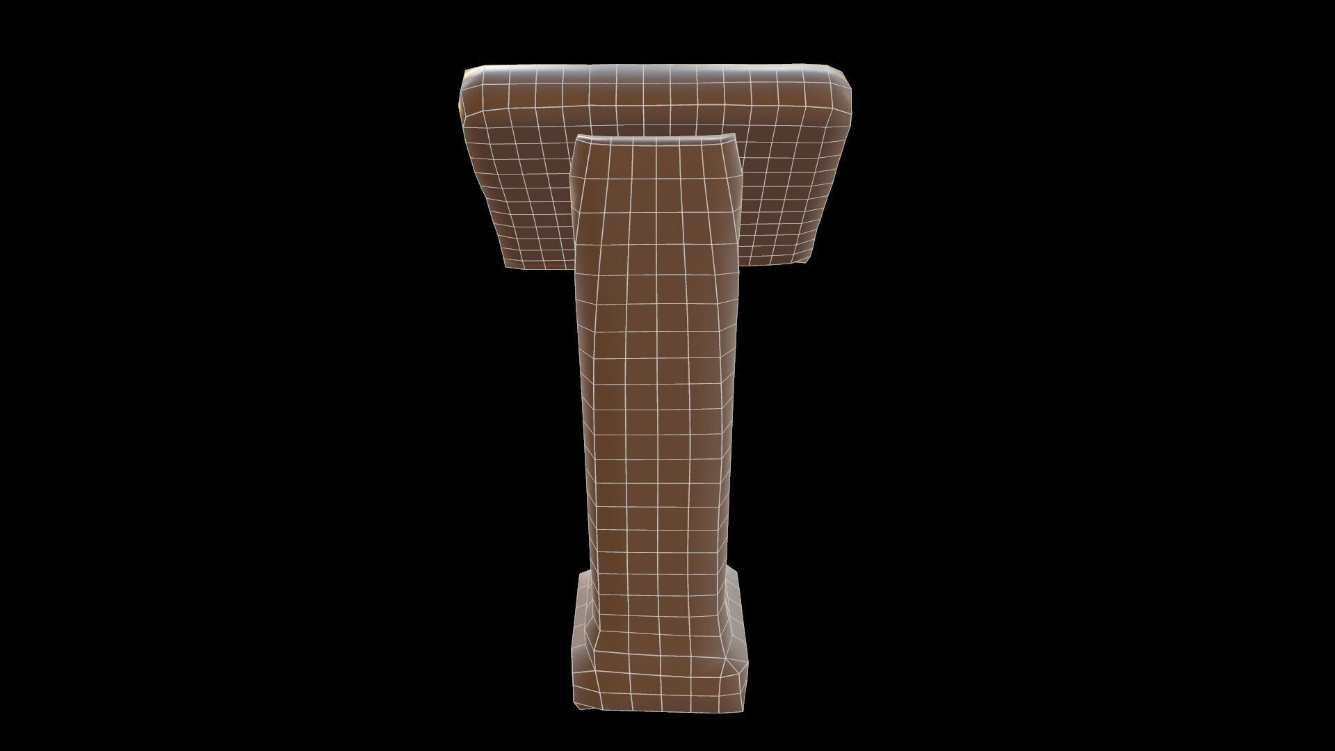 Writing Desk Medieval Low-poly 3D model_12