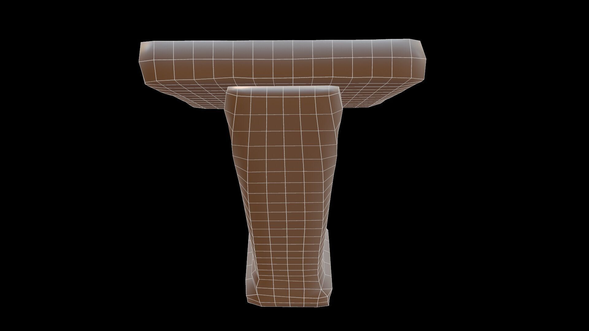 Writing Desk Medieval Low-poly 3D model_19