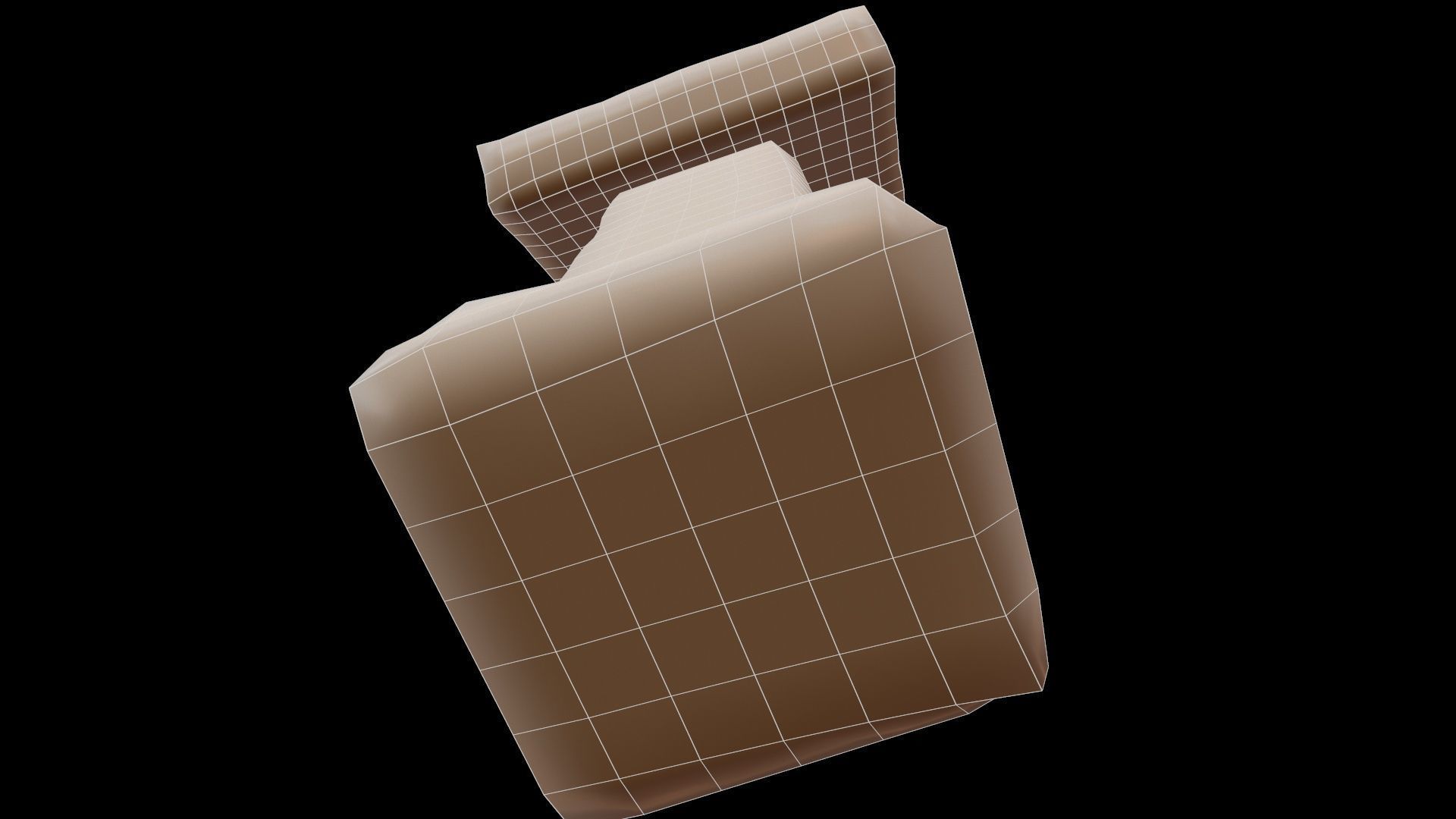 Writing Desk Medieval Low-poly 3D model_20