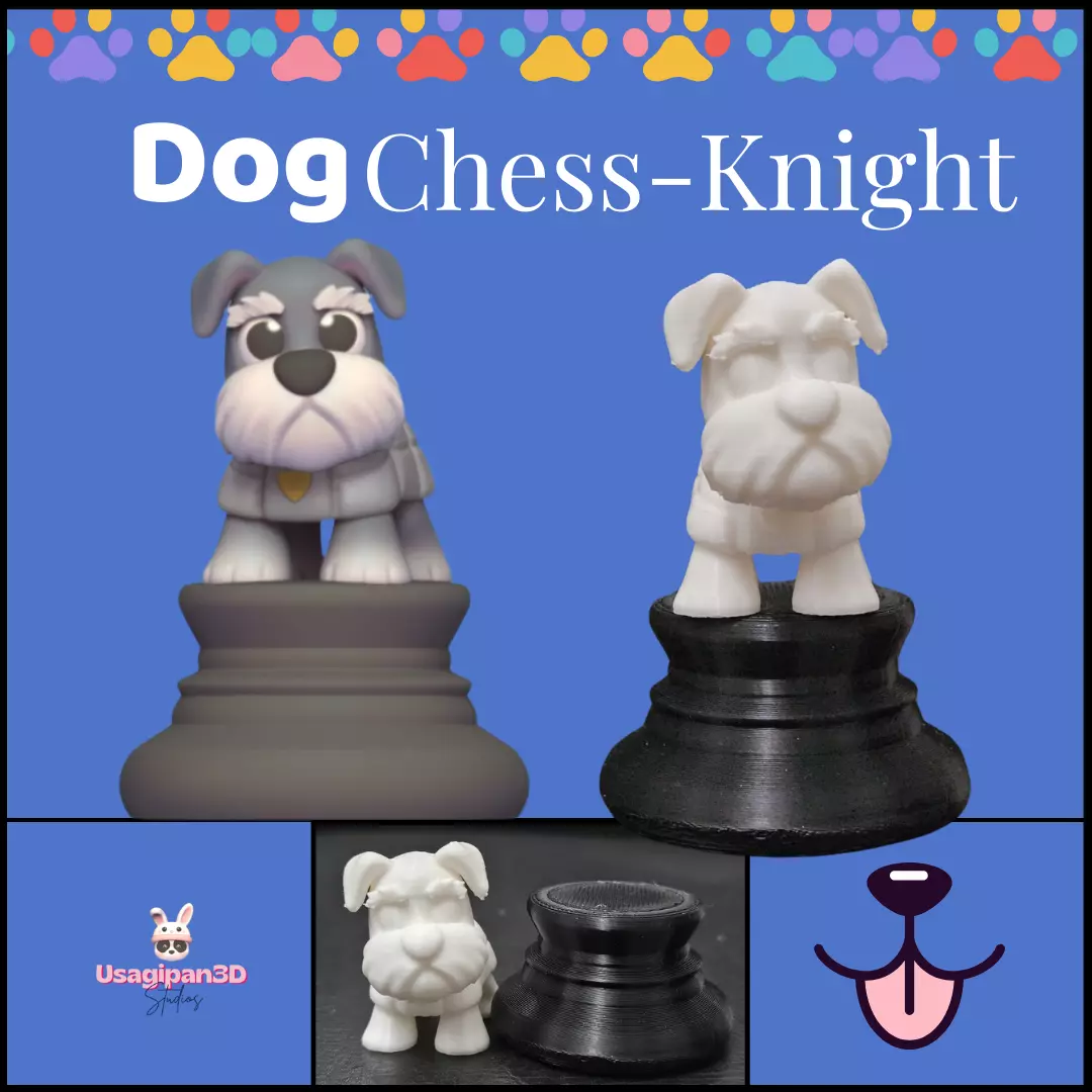 Cute Dog Chess - Knight 3D print model