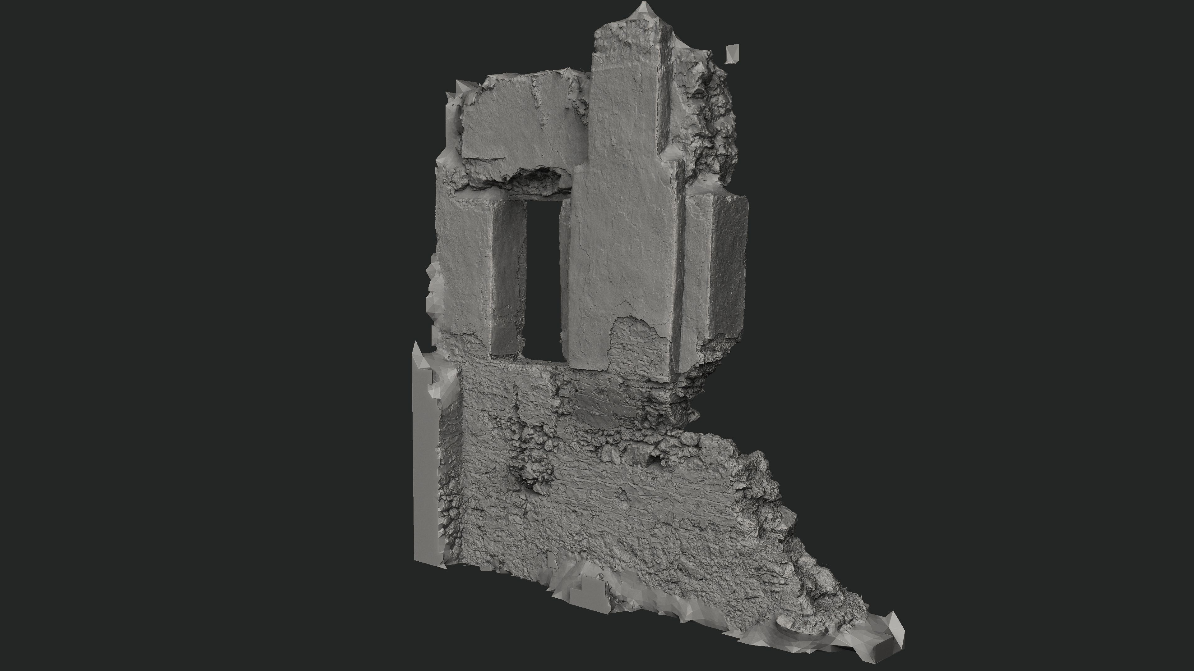 Abandoned House Ruined Part Scan - Broken Wall 05 3D model_16