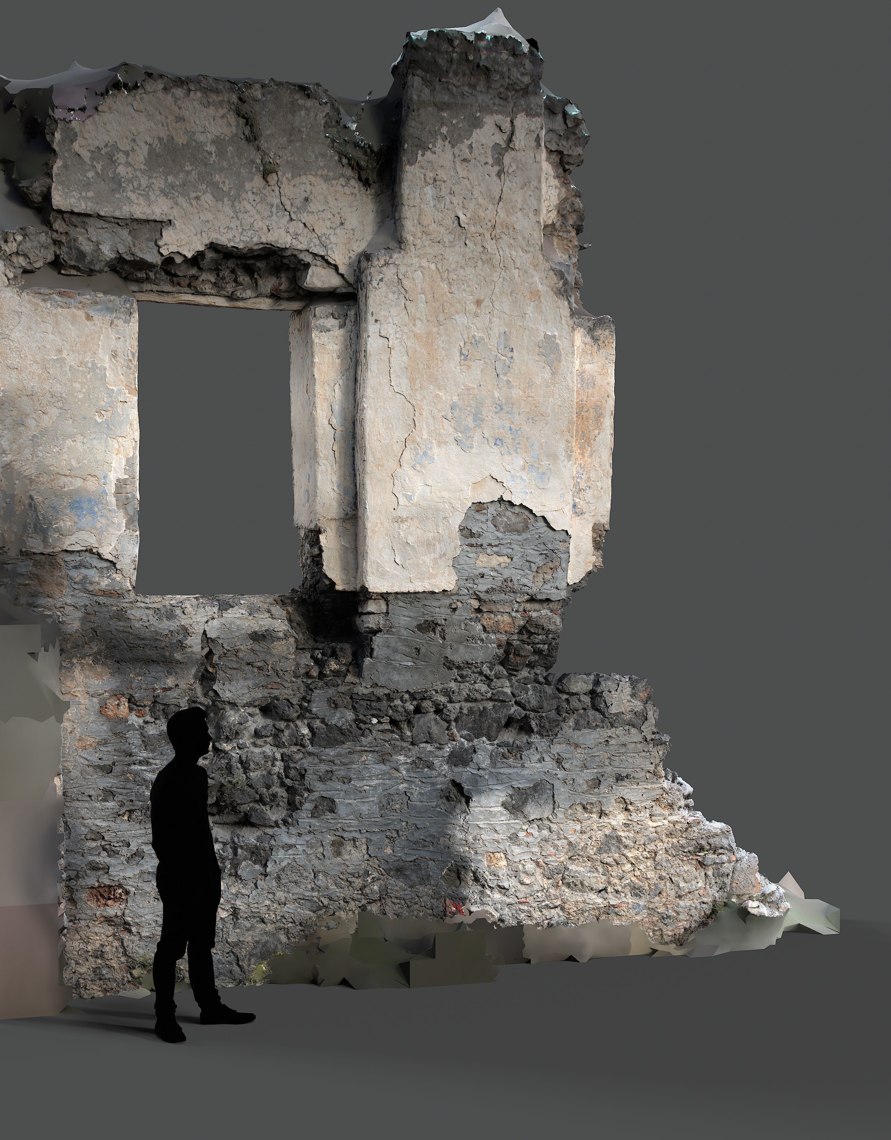 Abandoned House Ruined Part Scan - Broken Wall 05 3D model_9