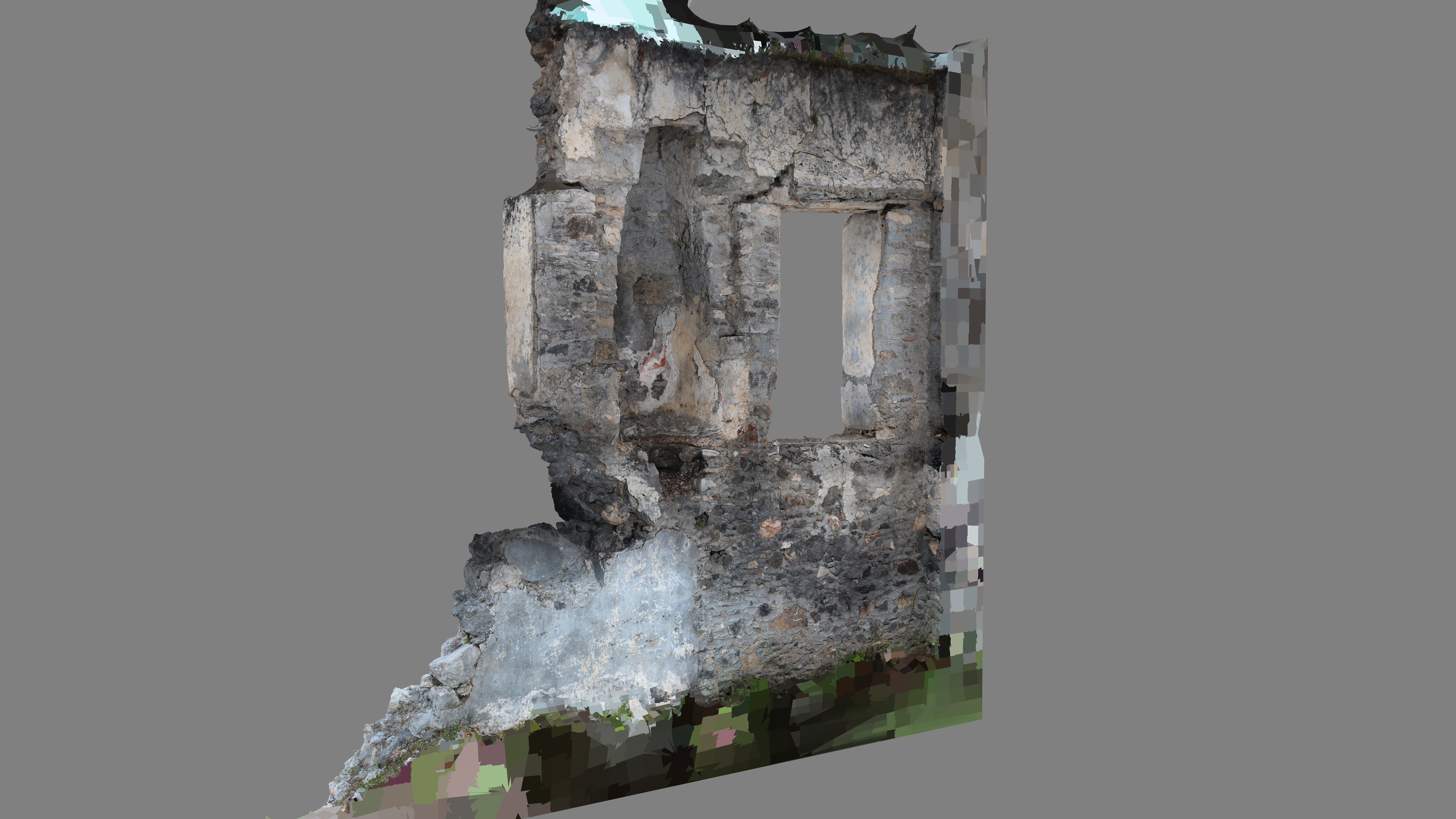 Abandoned House Ruined Part Scan - Broken Wall 05 3D model_19