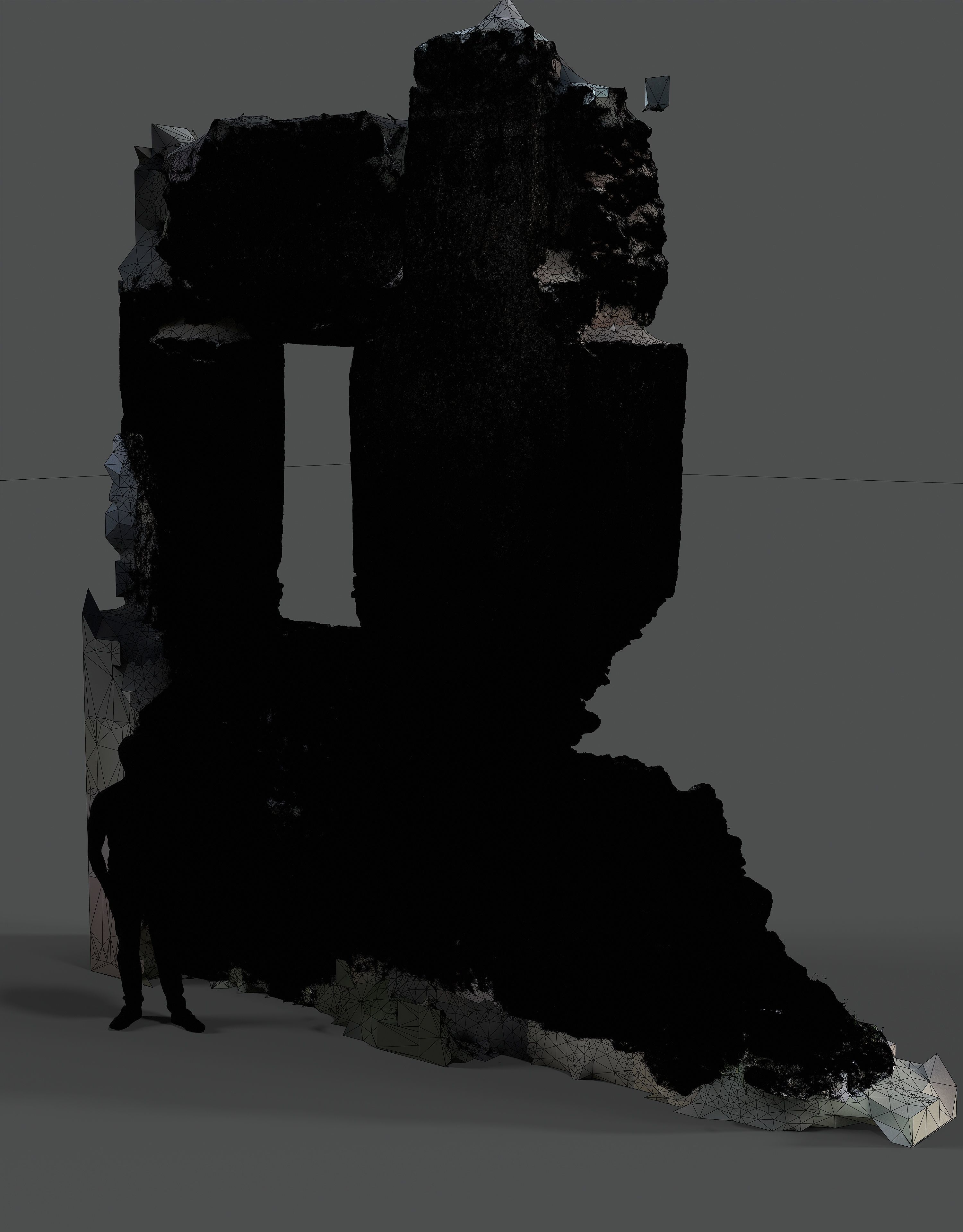 Abandoned House Ruined Part Scan - Broken Wall 05 3D model_15