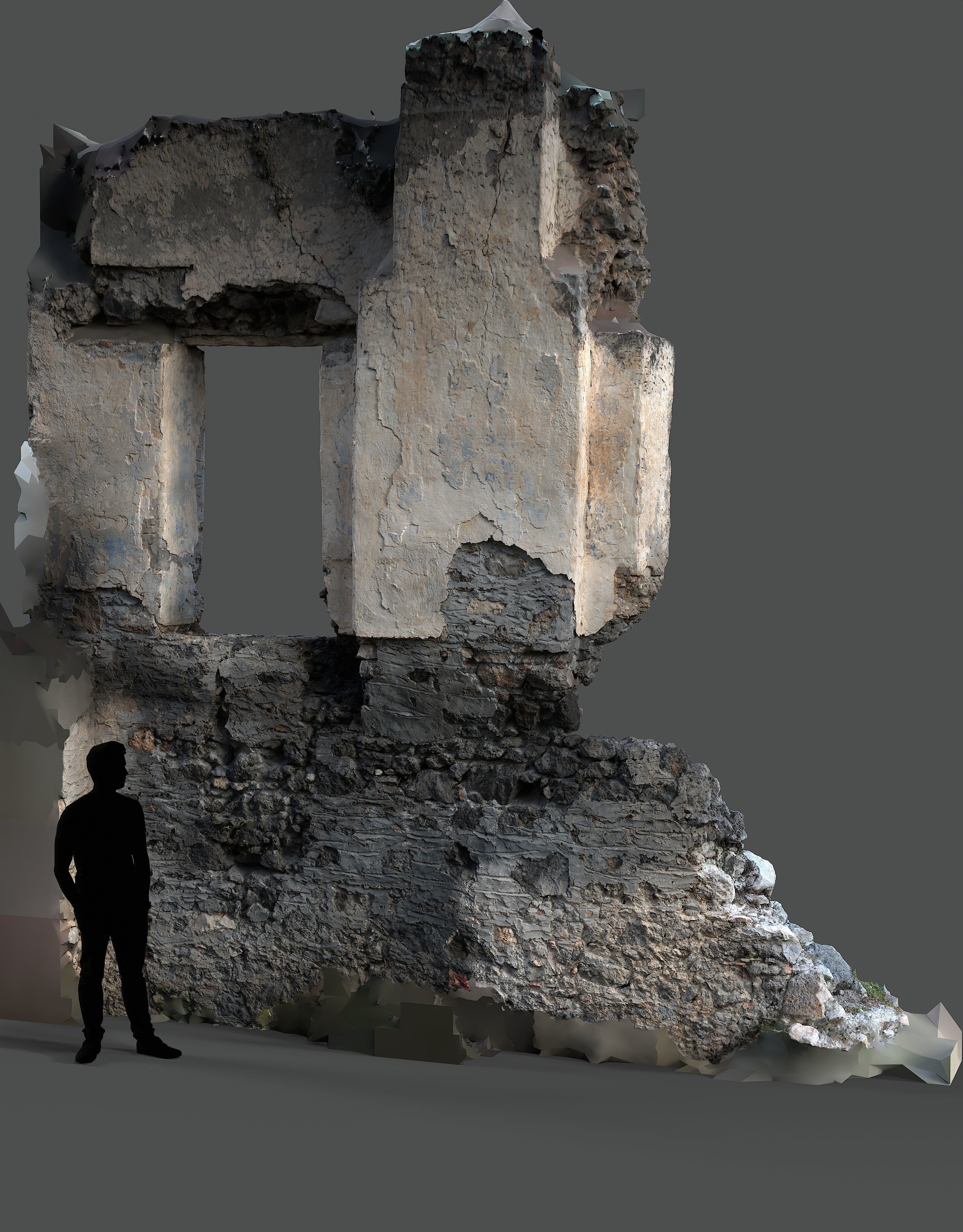 Abandoned House Ruined Part Scan - Broken Wall 05 3D model_8