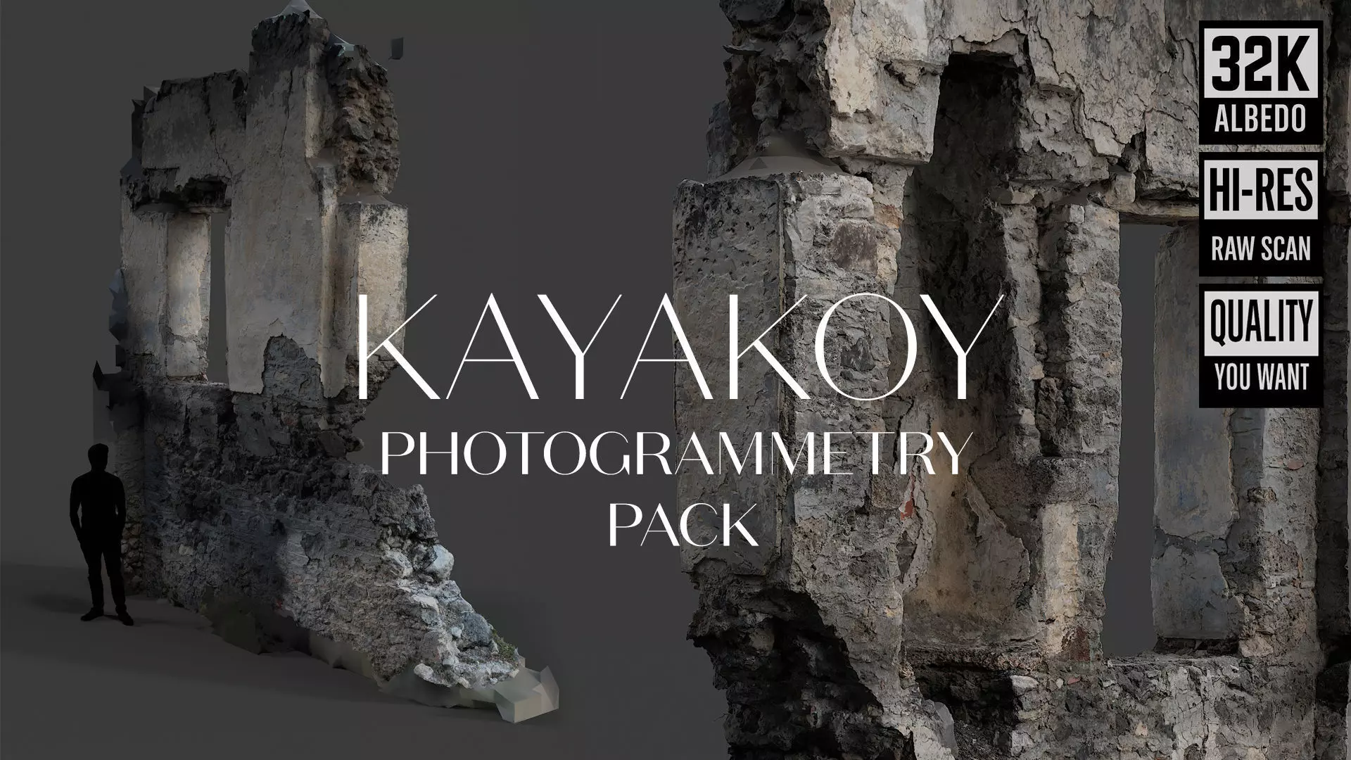 Abandoned House Ruined Part Scan - Broken Wall 05 3D model_0