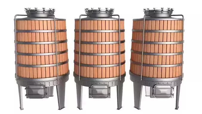wine fermenting barrel 3D model