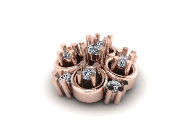 Beautiful Diamonds Nosepin For Women 3D print model_5