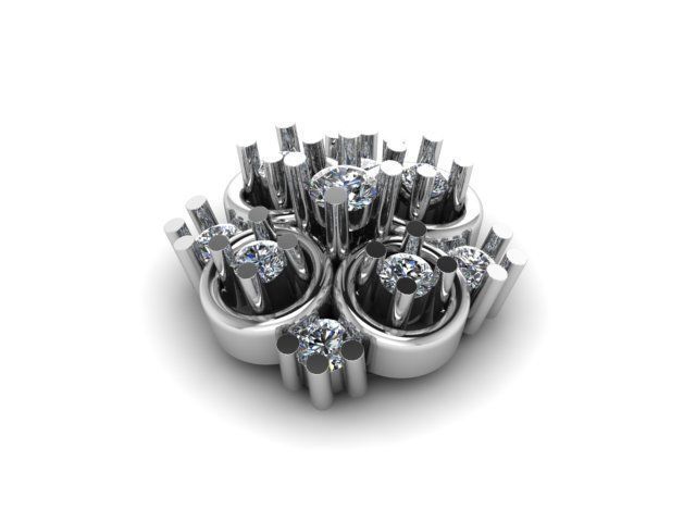 Beautiful Diamonds Nosepin For Women 3D print model_7