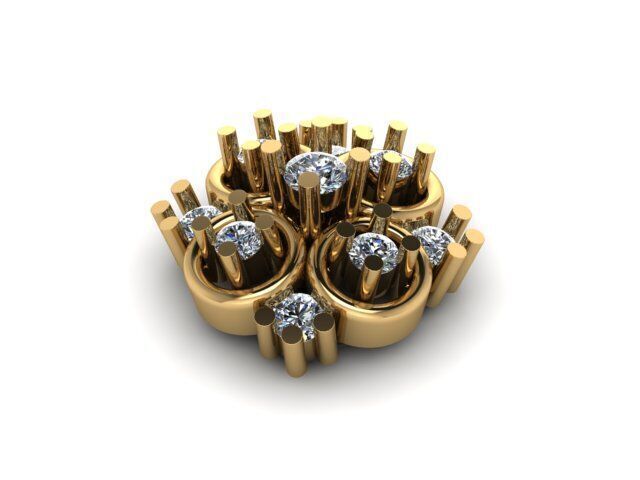 Beautiful Diamonds Nosepin For Women 3D print model_6