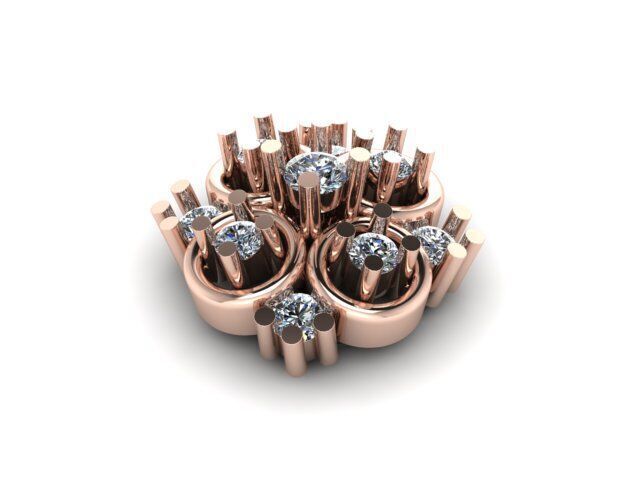 Beautiful Diamonds Nosepin For Women 3D print model_8