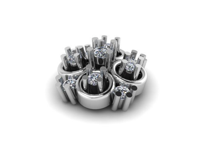 Beautiful Diamonds Nosepin For Women 3D print model_4