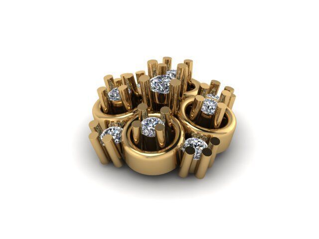 Beautiful Diamonds Nosepin For Women 3D print model_3